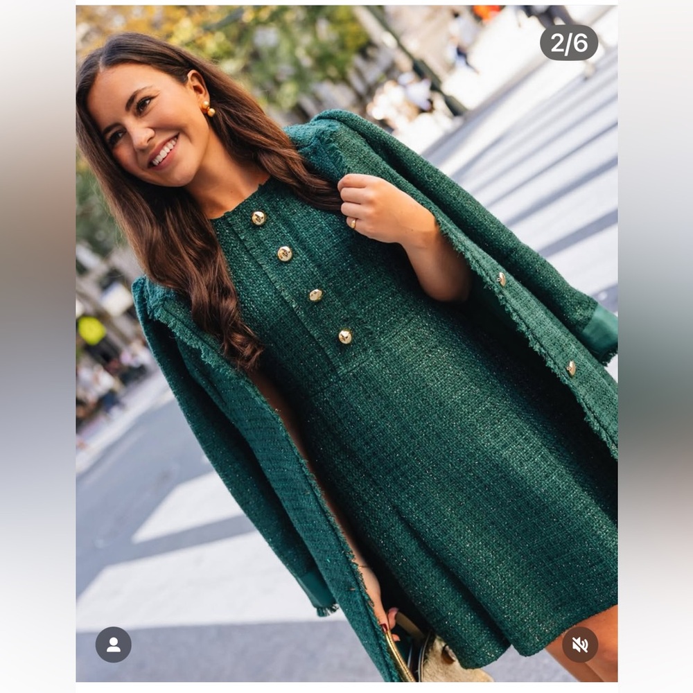 NWT SAIL to SABLE EMERALD DYLAN TWEED DRESS